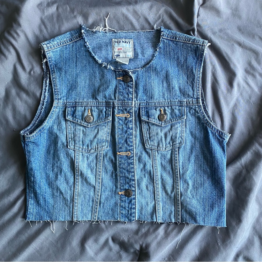 Like New Modded Old Navy Jean Vest